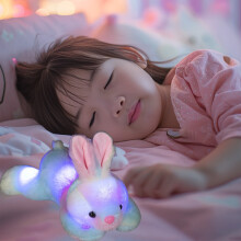 LED Glow Bunny Plush Night Light 14 Inch Multicolor