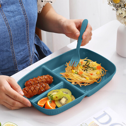 Bento Box Reusable 3-Compartment Eco-Friendly Leak-Proof