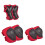 Kids Knee and Elbow Pads Set with Wrist Guards Red 1