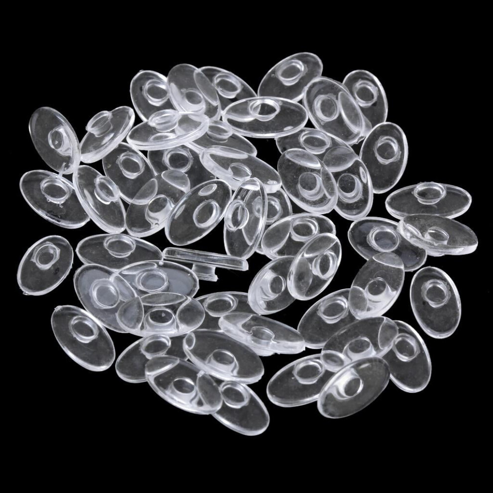 Silicone Eyewear Nose Pads Oval Shape 25 Pairs
