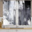 Abstract Black Grey Kitchen Curtains Rod Pocket 27.5x39 1