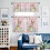 Easter Rabbit Kitchen Curtains Set Spring Floral Pink Plaid 2