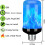 Flickering Flame Light Bulb E26 Base Blue 4 Modes 6