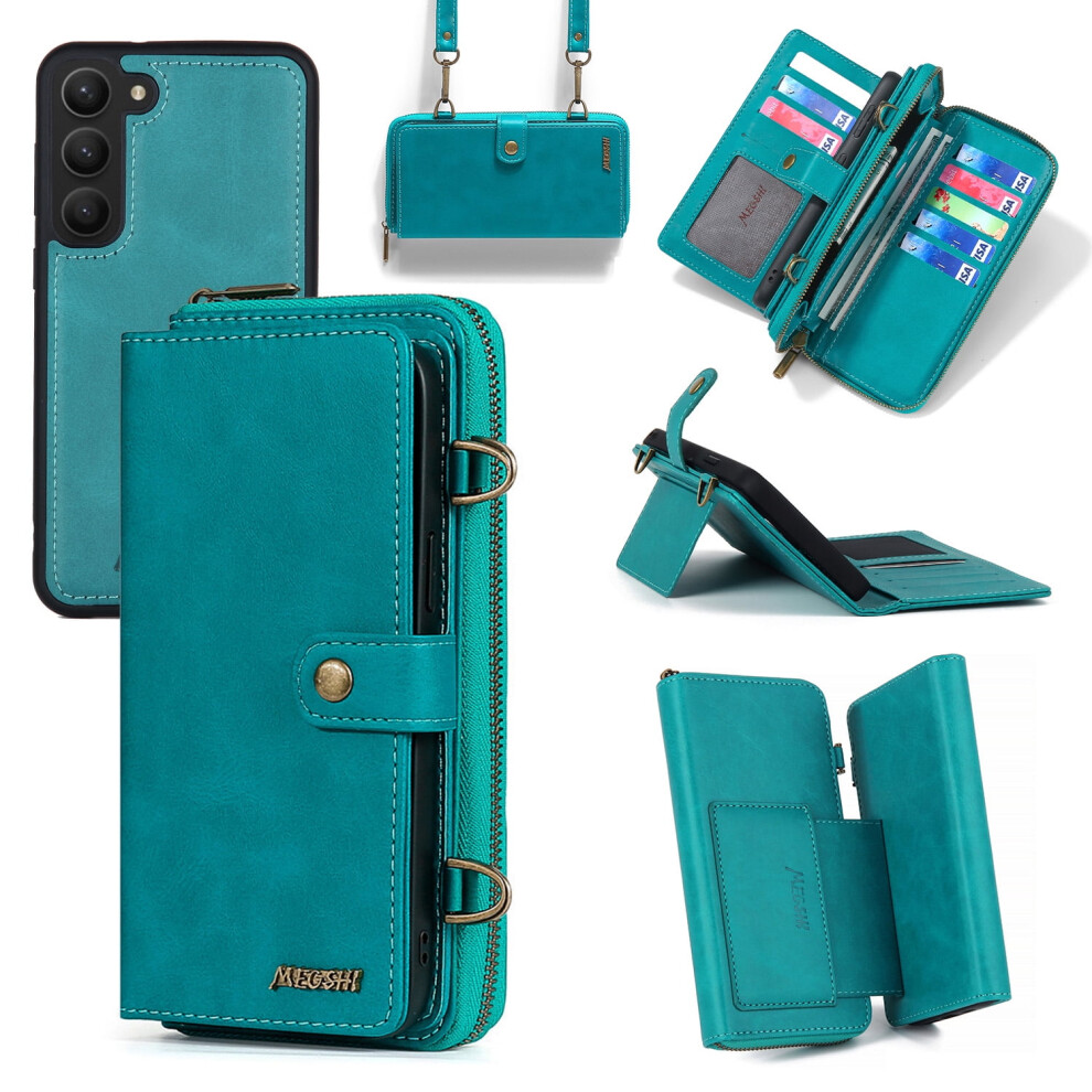 Wallet Case For Samsung Galaxy S23 6.1" Pu Leather Blue 9422877610464