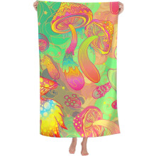 Bohemian Magic Mushroom Beach Towel - Cotton, Large