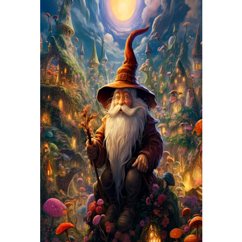 Fantasy Wizard Gnome Wooden Puzzle 300 Pieces