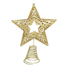 Mini Silver Glitter Metal Christmas Tree Topper for Pencil