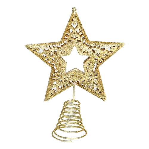 Mini Silver Glitter Metal Christmas Tree Topper for Pencil