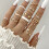 Gold Knuckle Rings Set Vintage Boho Style 22-Piece 1