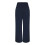 Women's Navy Blue Linen Palazzo Pants High Waist with 4
