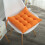 Solid Color Non-Slip Square Seat Cushion with Straps 1