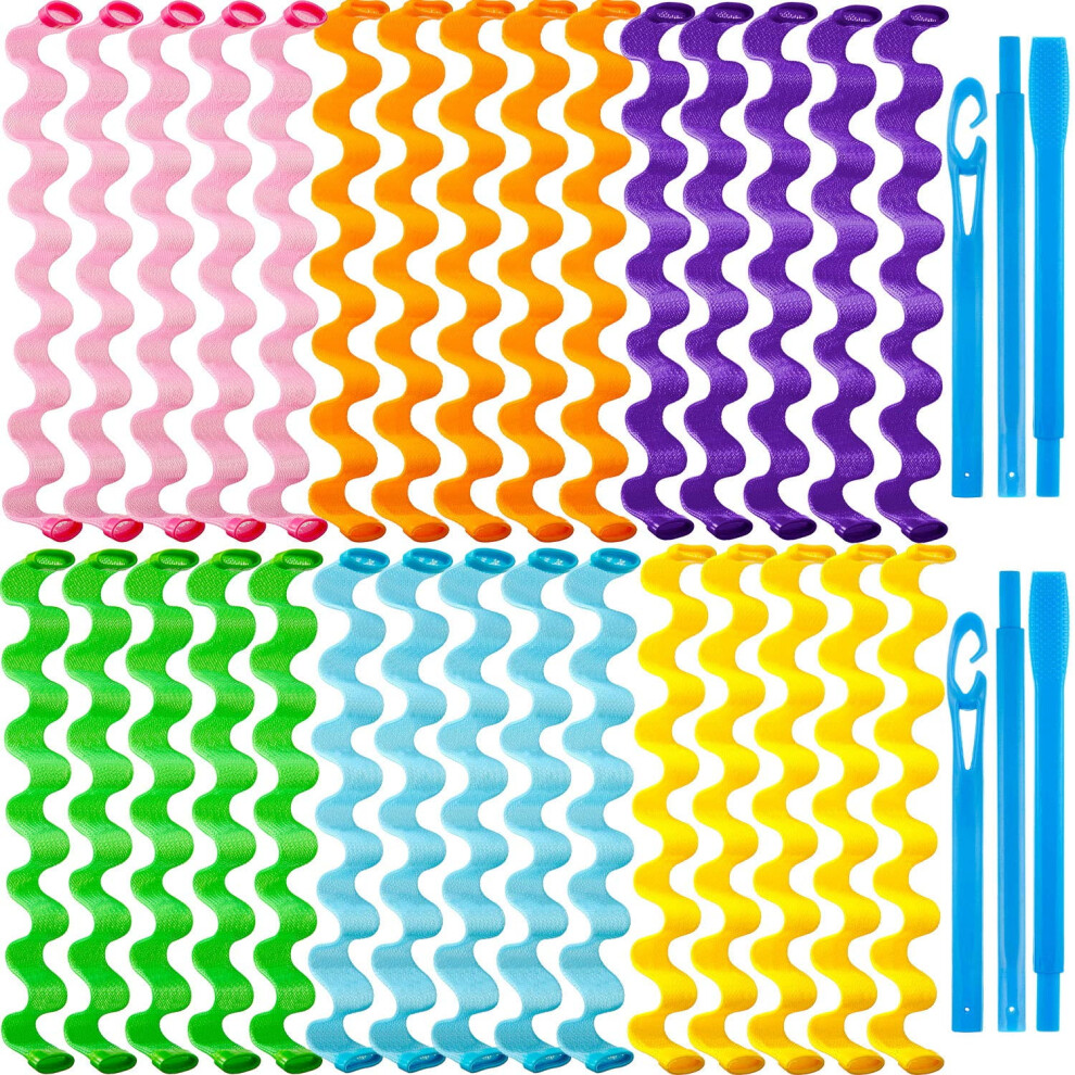 Heatless Waves Curlers Kit Spiral No-Heat Styling 30Pcs