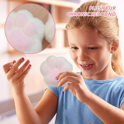 Cat Paw Shaped Plush Pillow Cushion Pink 2