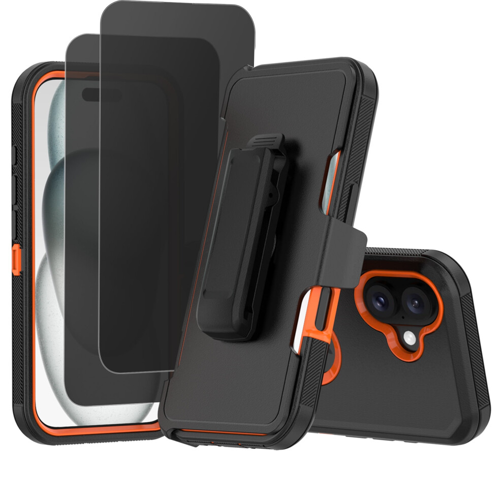 Iphone 16 Plus Heavy Duty Shockproof Case With Privacy 9399596336770