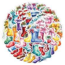 Nordic Style Christmas Stickers 50-Pack