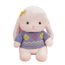 Plush Bunny Stuffed Animal with Sweater and Glasses