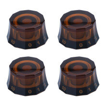 Guitar Knobs Light Brown 6mm Shaft 4 Pieces