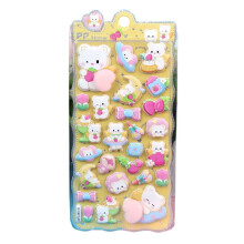 PVC silicone convex animal bubble stickers 12 pcs