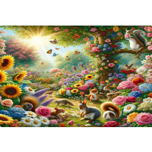 Wooden Jigsaw Puzzle Beauty of Nature in Our Garden Oasis