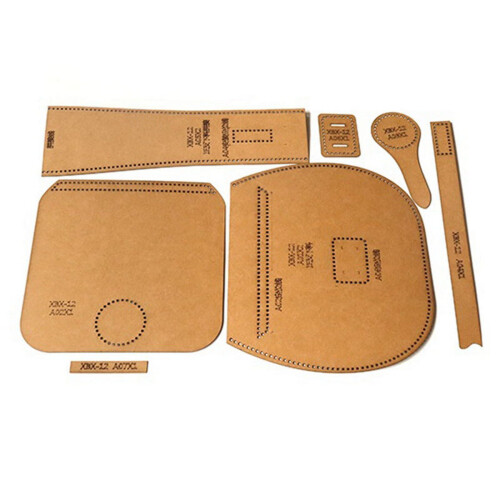 Leather Handbag Sewing Pattern DIY Craft Template 21x19x6.5