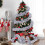 Kerstslinger van lametta, groen en wit, 5 lagen, 199 cm 4