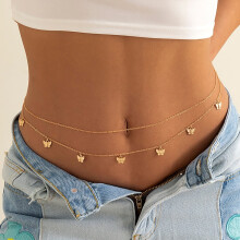 Butterfly Waist Chain for Women Summer Beach Body Jewelry