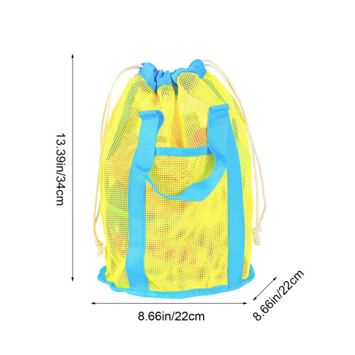 Mesh Beach Bag Yellow Waterproof Large Capacity 2
