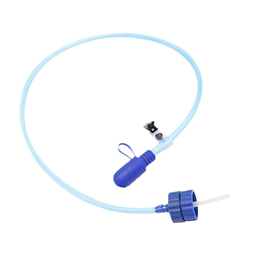 Fietsbidon met drinkslang en dubbele adapter
