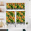 Sunflower Kitchen Curtains and Valance Set Floral Green 1