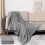 Fleece Throw Blanket Gray 50x60 inch 300GSM 1
