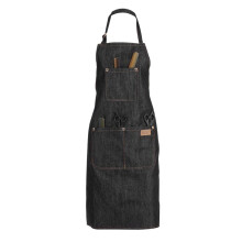 Verstelbare denim kappersschort voor kappers in de salon.