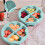 Heart-shaped snack box with lid, 4 compartments, 5