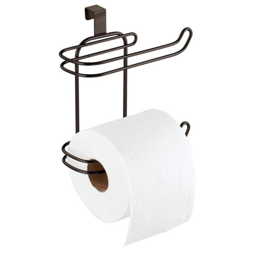 Toilet Paper Holder Over Tank Double Layer Black