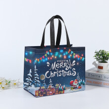 Sacs cadeaux de Noël réutilisables en tissu non tissé (12 pièces)