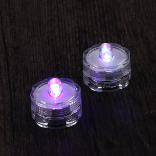 Waterproof LED Candle Light Flickering Effect 2 Pcs