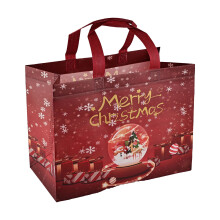 Sacchetti regalo natalizi in tessuto non tessuto, dimensioni 12,6 x 6,7 x 9,8 pollici.