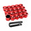 Car Wheel Lug Nut Covers Red 19mm 20 Pieces 1