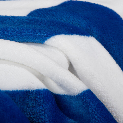Soft Flannel Throw Blanket Queen Size 90 x 90 Inches Blue 2