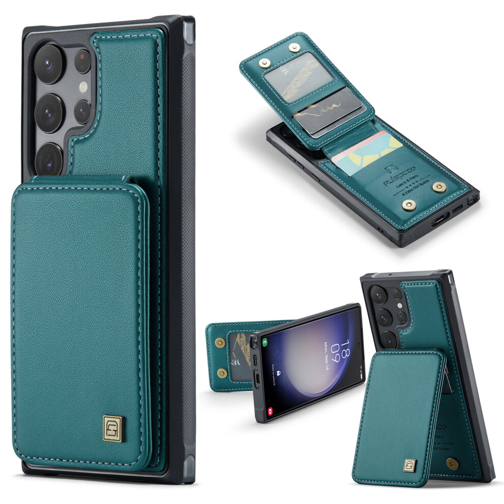 Samsung Galaxy S21 Ultra Case Shockproof Leather Rfid Green 9422877626489