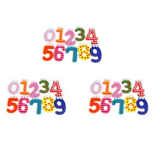 3X Funky Fun Colorful Magnetic Numbers Wooden Fridge Magnets Kids Educational Toys