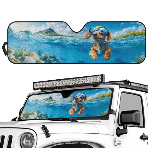 Ocean Beagle Windshield Sun Shade for Jeep Wrangler TJ JK 1