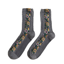 Women's Cotton Floral Mid-Calf Socks 5 Pairs