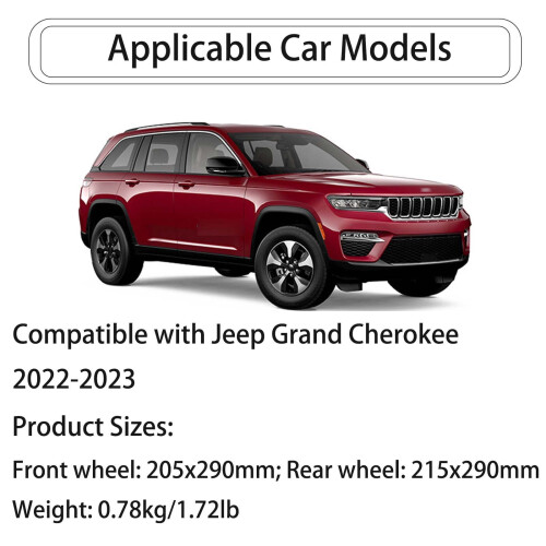Jeep Grand Cherokee 2022-2023 Front and Rear Mud Flaps 1