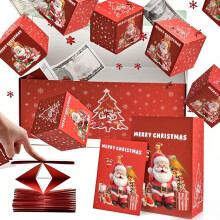 Boîte cadeau explosive pour argent – Rouge pliable et rebondissante