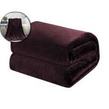 Super Soft Flannel Fleece Throw Blanket Coffee
