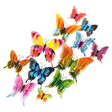 Adesivi murali 3D a forma di farfalla con magneti (1 set)