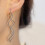 Silver Dangle Earrings for Women Spiral Threader Style 2
