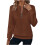 Women's Cable Knit Half-Zip Sweater V-Neck Long Sleeve 1