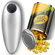 Abrelatas eléctrico para cocina, borde liso, 1 unidad