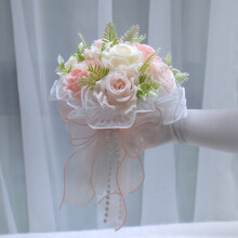 Bouquet de mariage de roses artificielles rond à lancer (1 pièce)
